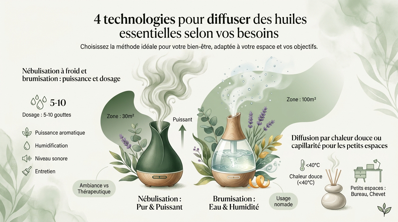 Comparatif des différents types de diffuseurs d'huiles essentielles pour la maison
