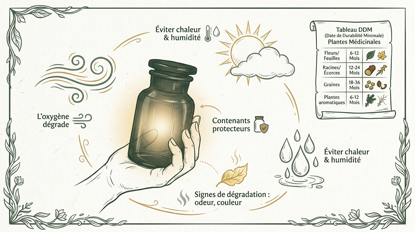 Bocaux en verre ambré pour la conservation optimale des plantes séchées à l'abri de la lumière