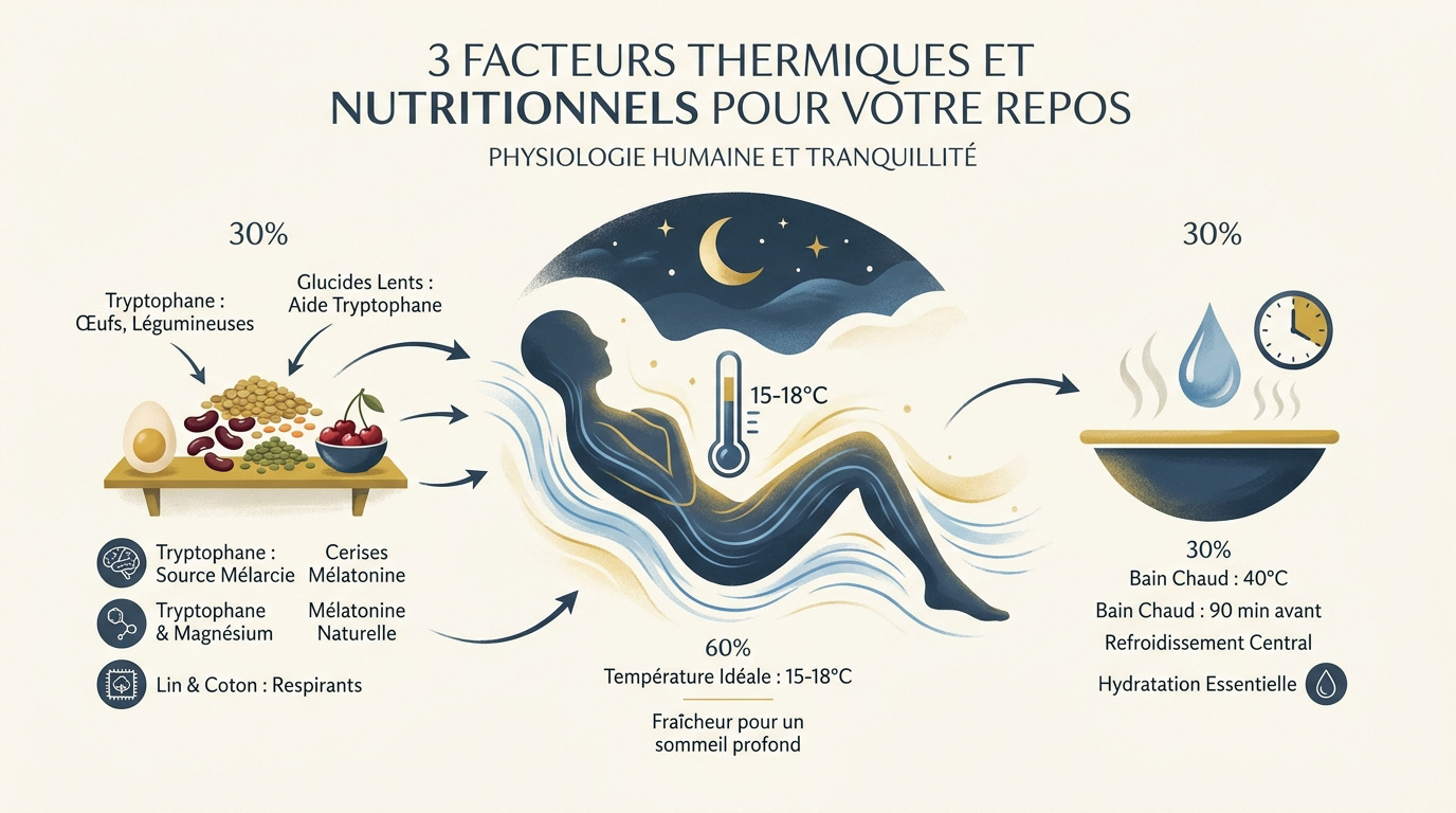 Facteurs thermiques et nutritionnels pour optimiser le sommeil naturellement