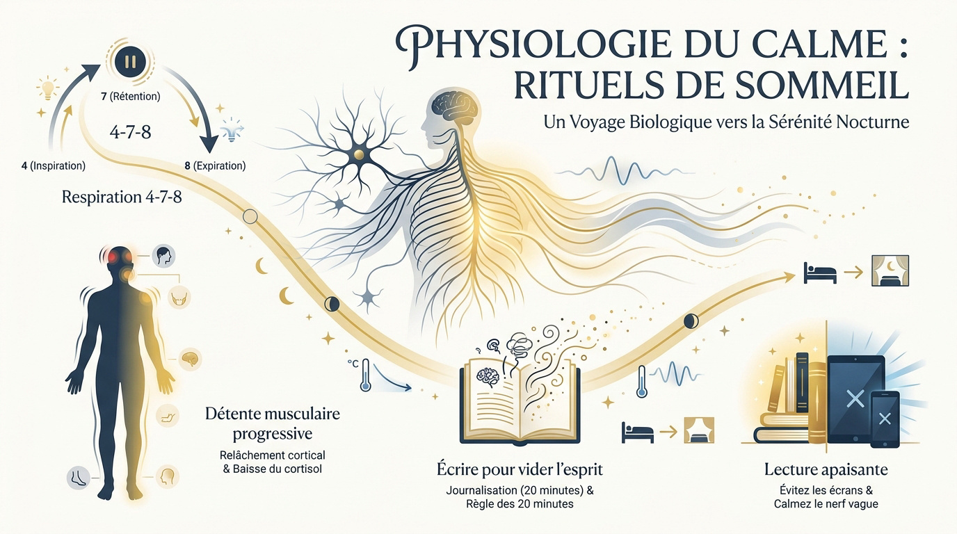 Physiologie du calme et rituels de respiration pour le sommeil